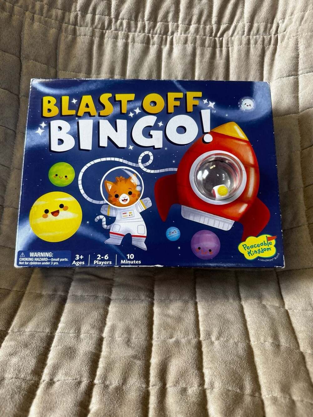 Peaceable Kingdom Blast Off Bingo! Kids Board Game